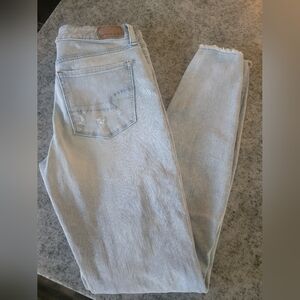 American Eagle Outfitters Blue Ankle Cropped Jeans